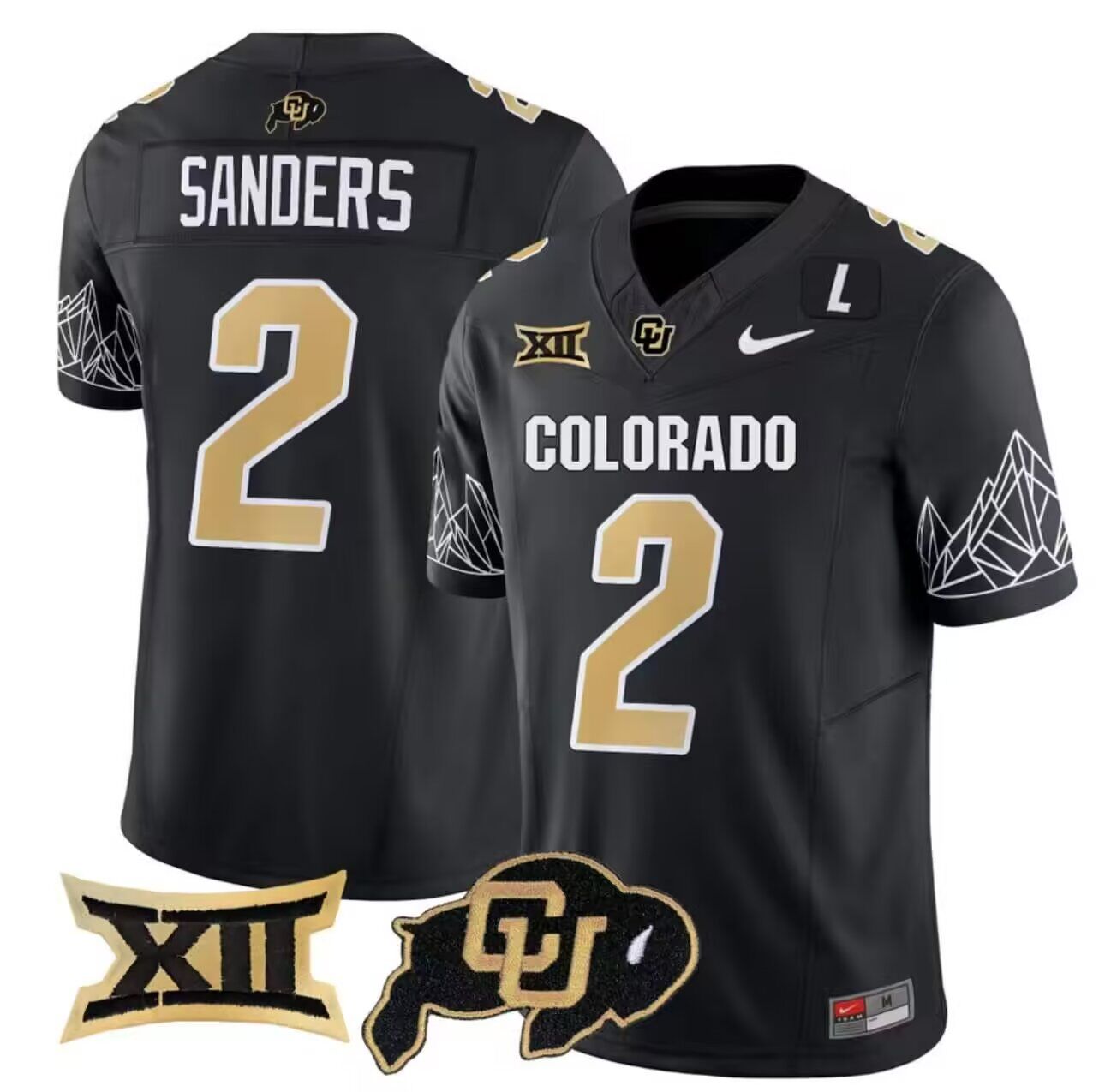 NCAA Men Colorado Buffaloes #2 Sanders Vapor Limited Jersey V3  Big 12 XII Patch jersey